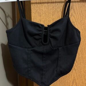 Black crop top